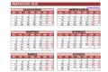 Ημερολόγιο 2020 σε μια σελίδα (Βυσσινί Αποχρώσεις)