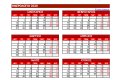 Ημερολόγιο 2020 σε μια σελίδα (Κόκκινες Αποχρώσεις)