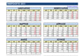 Ημερολόγιο 2021 σε μια σελίδα (Κίτρινες / Θαλασσιές Αποχρώσεις)
