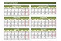 Ημερολόγιο 2021 σε μια σελίδα (Κίτρινες / Πράσινες Αποχρώσεις)