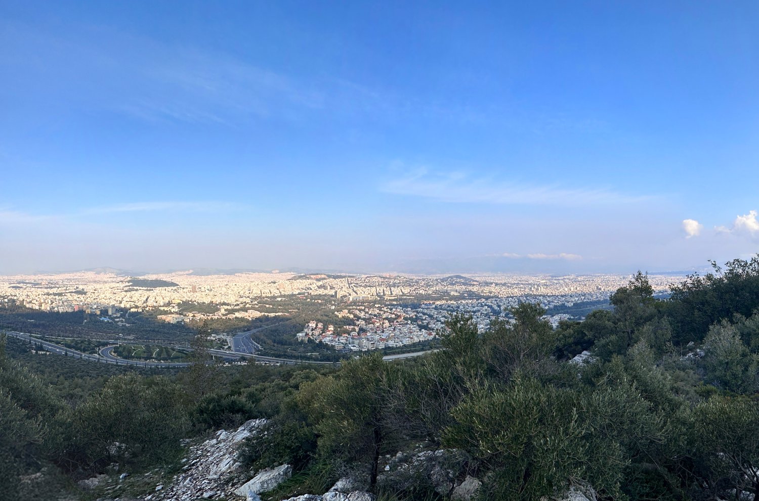 Πανοραμική άποψη της Αττικής, Καισαριανή