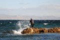Ψαράς πάνω σε βράχο, Λαύριο, Αττική